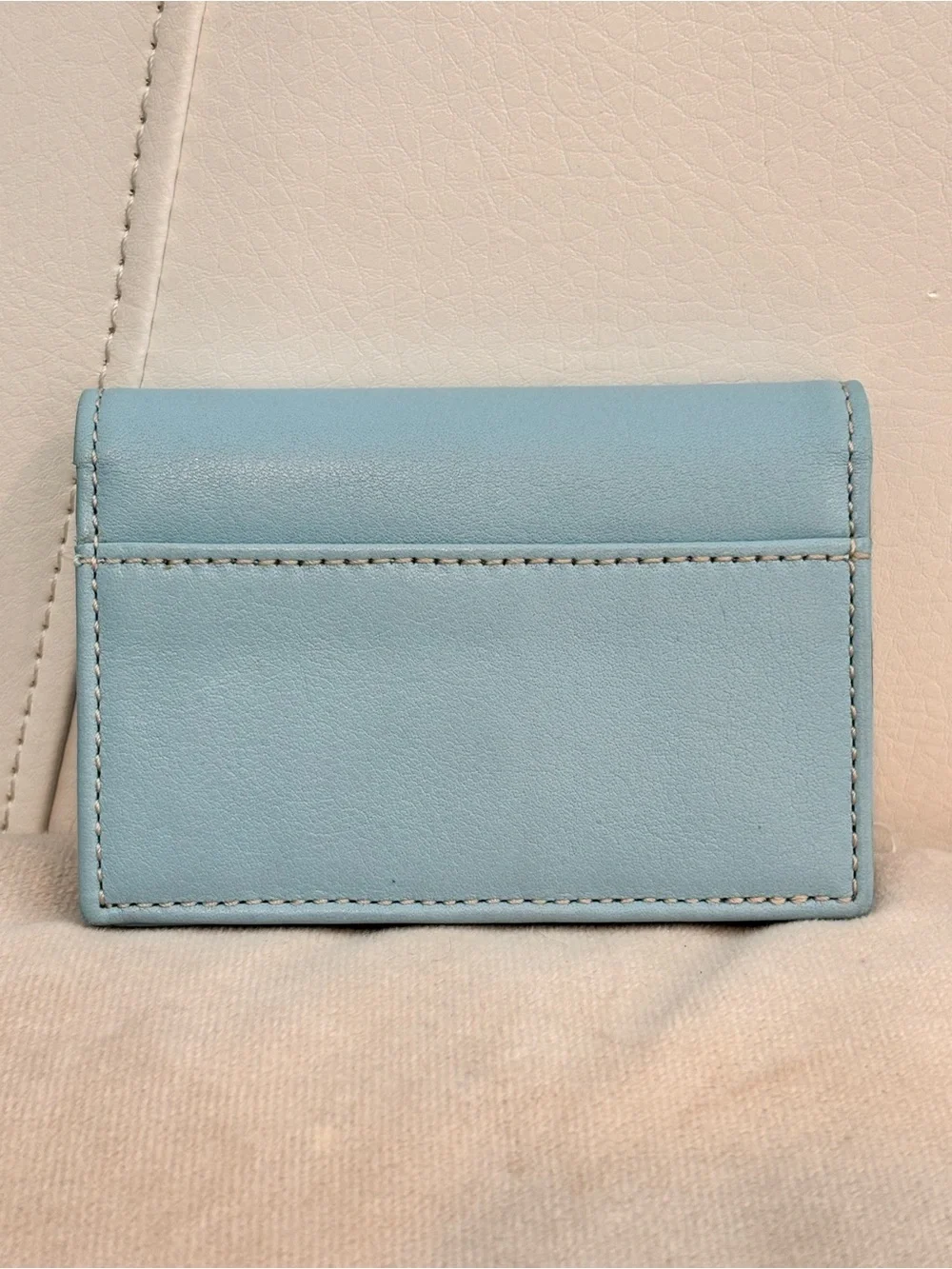 COACH Legacy Light Blue Compact Accordian Wallet NEW